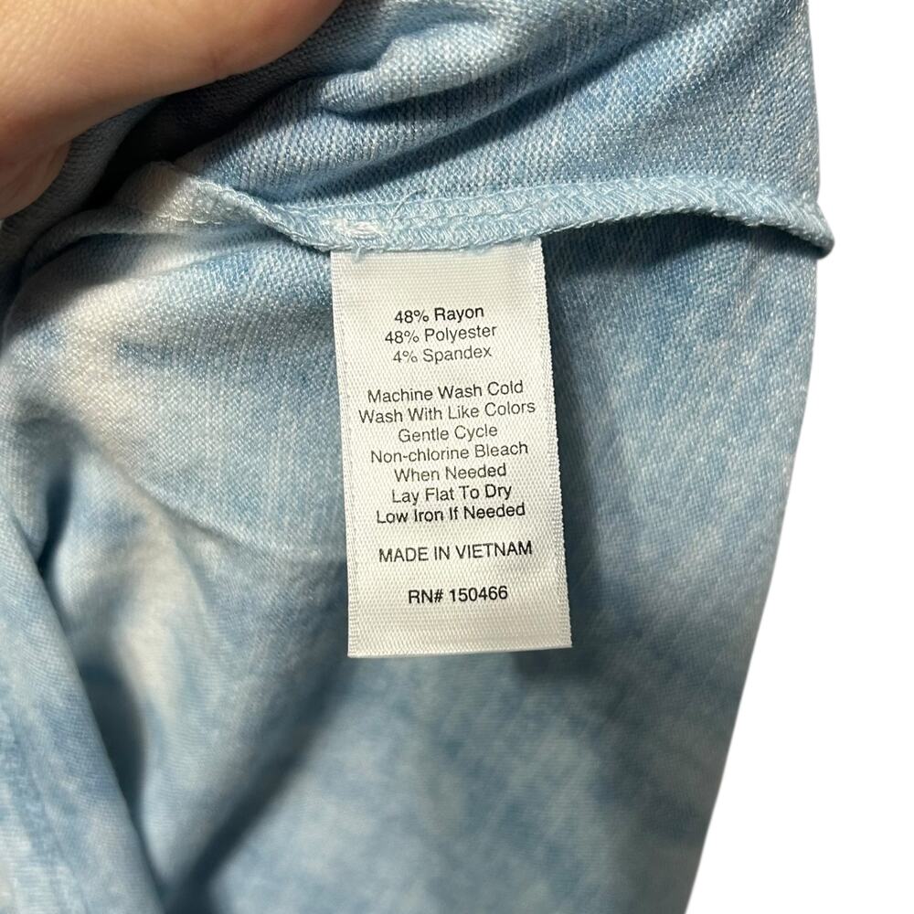 Market & Spruce Juuna Hi-Low Top NWT Women's Sz L Light Blue Tie Dye Stitch Fix - Picture 4 of 4